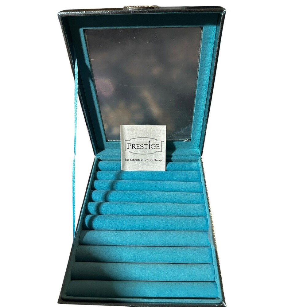 PRESTIGE JEWELRY BOX Turquoise Ring Organizer Anti Tarnish NWOT